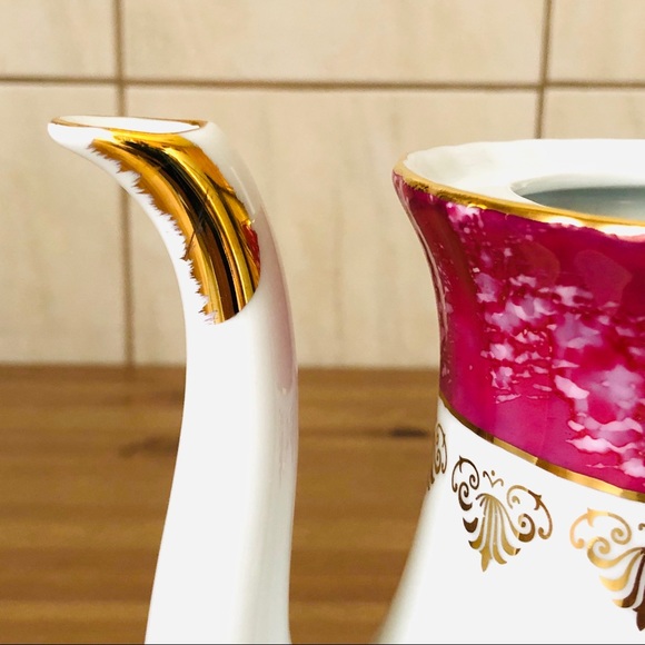 Large porcelain tea/coffee pot 24k gold details - Picture 3 of 8